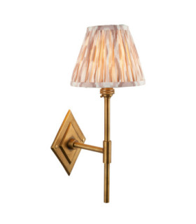 Diamond Tall & Ikat 16cm Wall Lamp Antique Brass Neutral Print-1