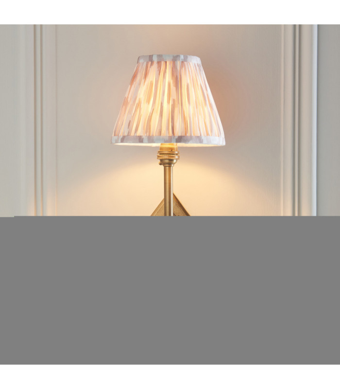 Diamond Tall & Ikat 16cm Wall Lamp Antique Brass Neutral Print-3