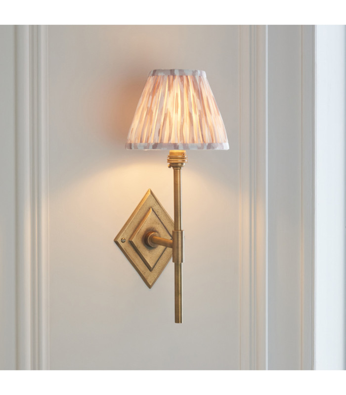 Diamond Tall & Ikat 16cm Wall Lamp Antique Brass Neutral Print-4