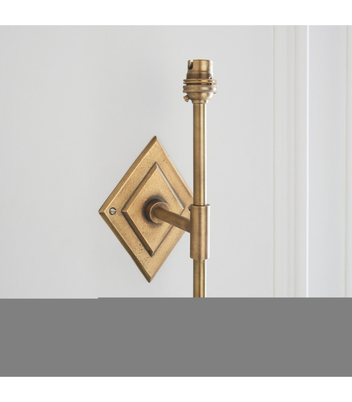 Diamond Tall & Ikat 16cm Wall Lamp Antique Brass Neutral Print-6