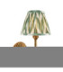 Dahlia Swan & Zigzag 16cm Wall Lamp Antique Brass Cotswold Green-1