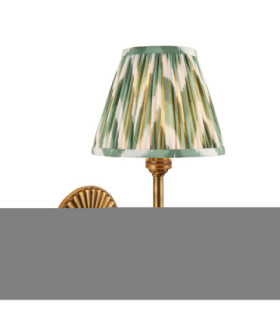Dahlia Swan & Zigzag 16cm Wall Lamp Antique Brass Cotswold Green-1