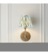 Dahlia Swan & Zigzag 16cm Wall Lamp Antique Brass Cotswold Green-3