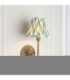 Dahlia Swan & Zigzag 16cm Wall Lamp Antique Brass Cotswold Green-4