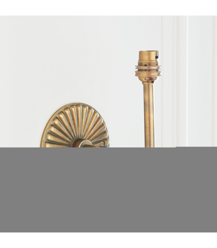Dahlia Swan & Zigzag 16cm Wall Lamp Antique Brass Cotswold Green-6