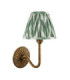 Dahlia Swan & Zigzag 16cm Wall Lamp Antique Brass Cotswold Green-9