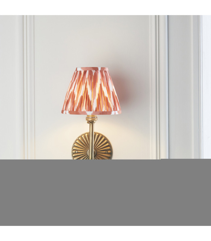 Dahlia Swan & Zigzag 16cm Wall Lamp Antique Brass Apricot Orange-3