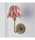 Dahlia Swan & Zigzag 16cm Wall Lamp Antique Brass Apricot Orange-5