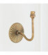 Dahlia Swan & Zigzag 16cm Wall Lamp Antique Brass Apricot Orange-6