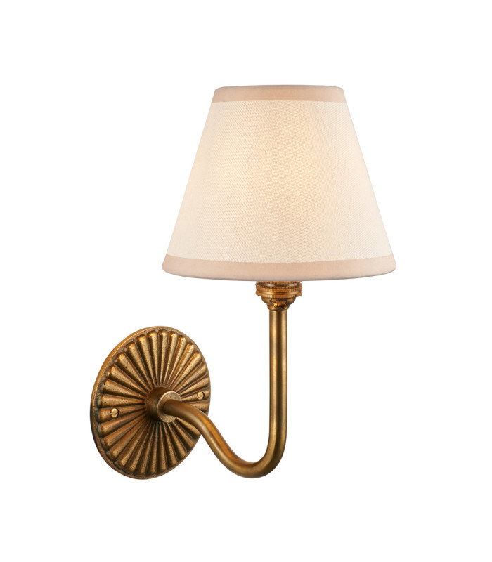 Dahlia Swan & Ivy 16cm Wall Lamp Antique Brass Vintage White-1