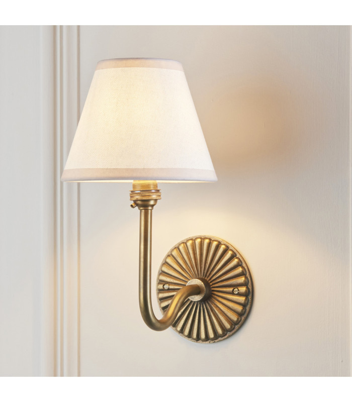 Dahlia Swan & Ivy 16cm Wall Lamp Antique Brass Vintage White-2