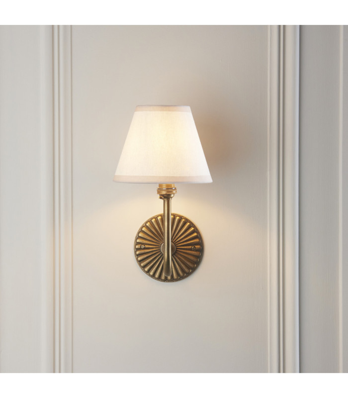 Dahlia Swan & Ivy 16cm Wall Lamp Antique Brass Vintage White-3