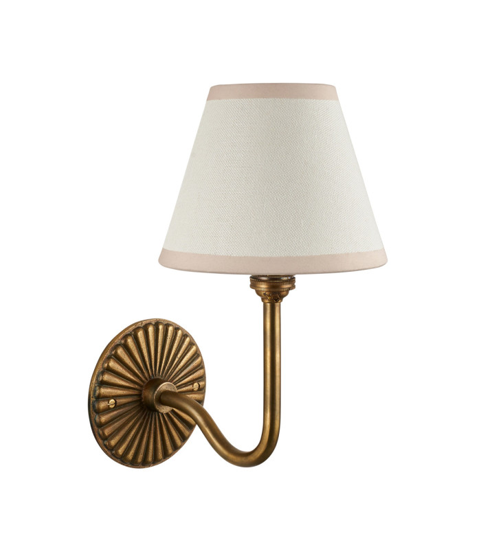 Dahlia Swan & Ivy 16cm Wall Lamp Antique Brass Vintage White-9