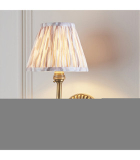 Dahlia Swan & Ikat 16cm Wall Lamp Antique Brass Neutral Print-2