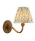 Dahlia Curve & Leaf 16cm Wall Lamp Antique Brass Herb Garden Green-1