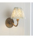 Dahlia Curve & Leaf 16cm Wall Lamp Antique Brass Herb Garden Green-4