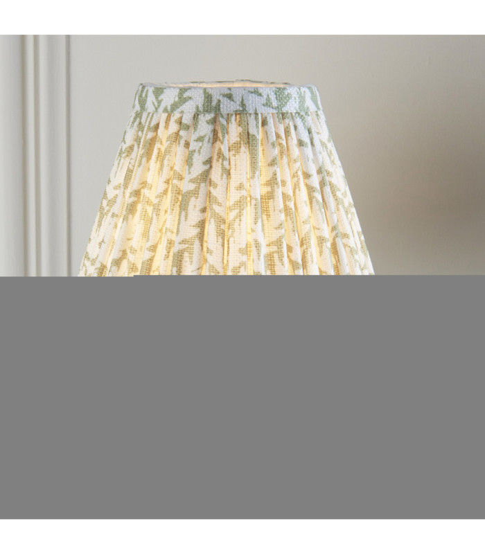 Dahlia Curve & Leaf 16cm Wall Lamp Antique Brass Herb Garden Green-5
