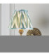 Dahlia Curve & Zigzag 16cm Wall Lamp Antique Brass Cotswold Green-2