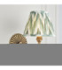 Dahlia Curve & Zigzag 16cm Wall Lamp Antique Brass Cotswold Green-4