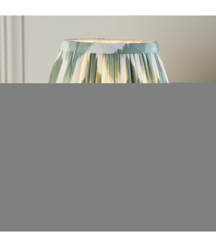 Dahlia Curve & Zigzag 16cm Wall Lamp Antique Brass Cotswold Green-5
