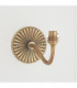 Dahlia Curve & Zigzag 16cm Wall Lamp Antique Brass Cotswold Green-7