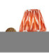 Dahlia Curve & Zigzag 16cm Wall Lamp Antique Brass Apricot Orange-1