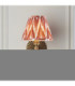 Dahlia Curve & Zigzag 16cm Wall Lamp Antique Brass Apricot Orange-3