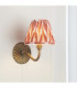 Dahlia Curve & Zigzag 16cm Wall Lamp Antique Brass Apricot Orange-4