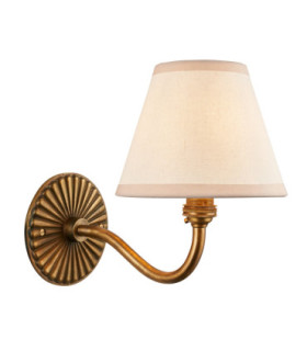 Dahlia Curve & Ivy 16cm Wall Lamp Antique Brass Vintage White-1