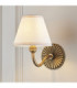 Dahlia Curve & Ivy 16cm Wall Lamp Antique Brass Vintage White-2