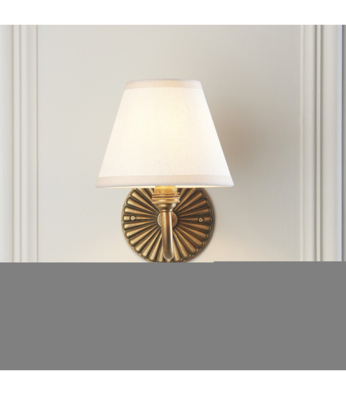 Dahlia Curve & Ivy 16cm Wall Lamp Antique Brass Vintage White-3
