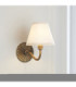 Dahlia Curve & Ivy 16cm Wall Lamp Antique Brass Vintage White-4