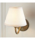 Dahlia Curve & Ivy 16cm Wall Lamp Antique Brass Vintage White-5