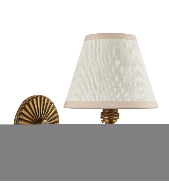 Dahlia Curve & Ivy 16cm Wall Lamp Antique Brass Vintage White-9