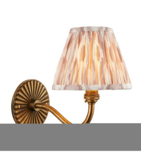 Dahlia Curve & Ikat 16cm Wall Lamp Antique Brass Neutral Print-1