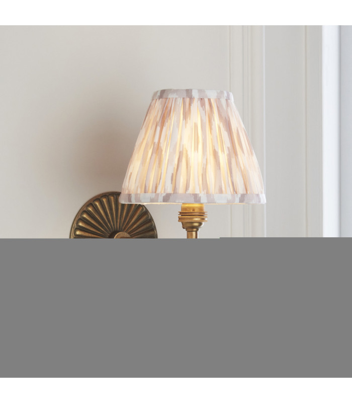 Dahlia Curve & Ikat 16cm Wall Lamp Antique Brass Neutral Print-4
