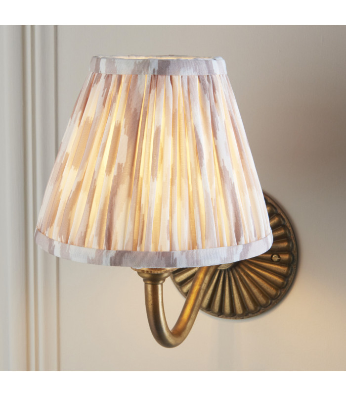 Dahlia Curve & Ikat 16cm Wall Lamp Antique Brass Neutral Print-5