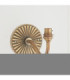 Dahlia Curve & Ikat 16cm Wall Lamp Antique Brass Neutral Print-7