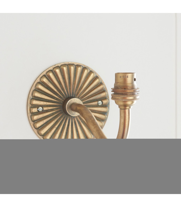 Dahlia Curve & Ikat 16cm Wall Lamp Antique Brass Neutral Print-7