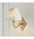 Diamond Curve & Leaf 16cm Wall Lamp Antique Brass Herb Garden Green-2