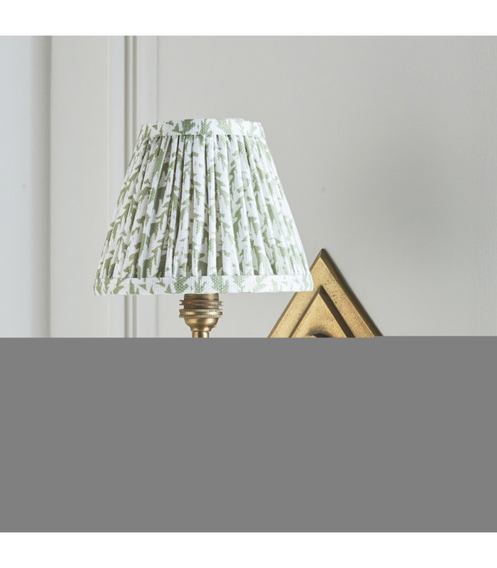Diamond Curve & Leaf 16cm Wall Lamp Antique Brass Herb Garden Green-6