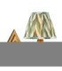 Diamond Curve & Zigzag 16cm Wall Lamp Antique Brass Cotswold Green-1