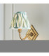 Diamond Curve & Zigzag 16cm Wall Lamp Antique Brass Cotswold Green-2