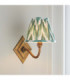 Diamond Curve & Zigzag 16cm Wall Lamp Antique Brass Cotswold Green-4