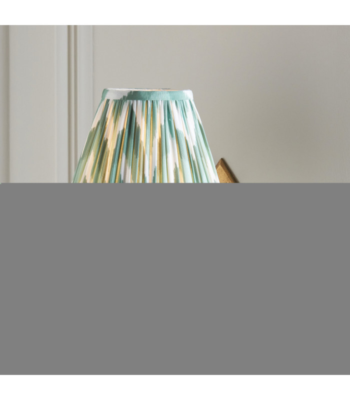 Diamond Curve & Zigzag 16cm Wall Lamp Antique Brass Cotswold Green-5
