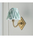 Diamond Curve & Zigzag 16cm Wall Lamp Antique Brass Cotswold Green-6