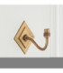 Diamond Curve & Zigzag 16cm Wall Lamp Antique Brass Cotswold Green-7
