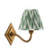 Diamond Curve & Zigzag 16cm Wall Lamp Antique Brass Cotswold Green-9