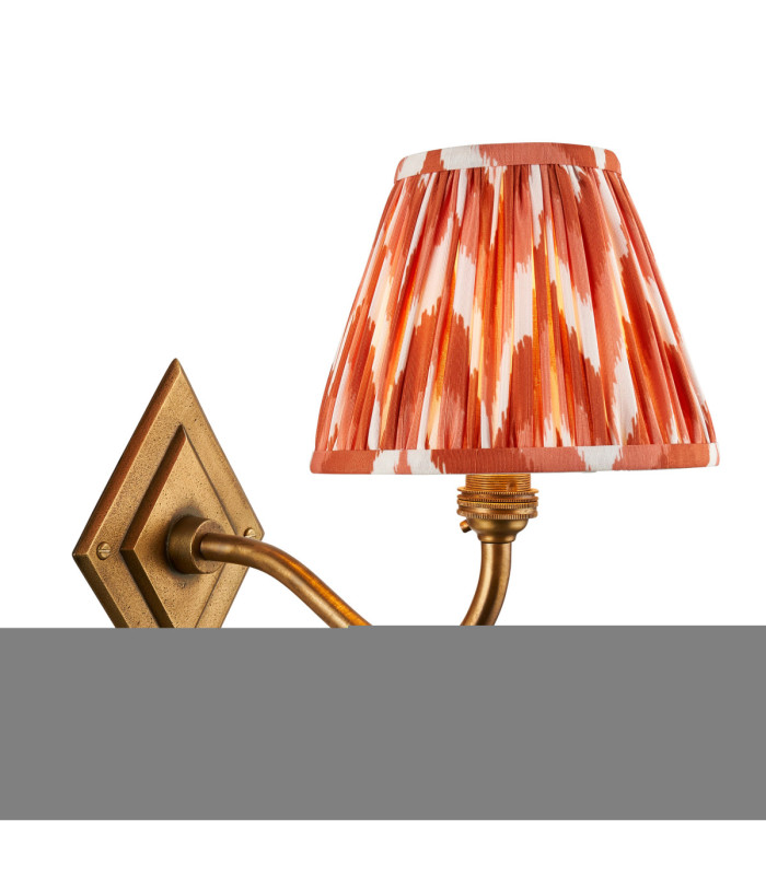 Diamond Curve & Zigzag 16cm Wall Lamp Antique Brass Apricot Orange-1