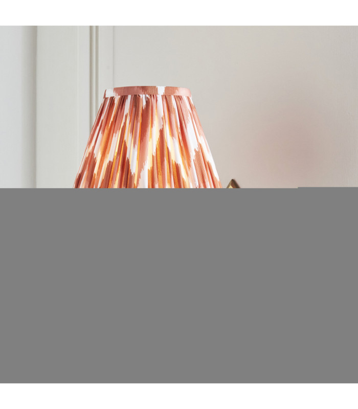 Diamond Curve & Zigzag 16cm Wall Lamp Antique Brass Apricot Orange-2